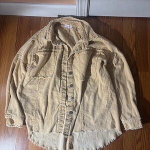 Pink Lily Mustard Jean Jacket